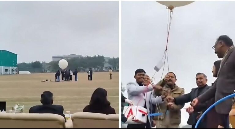 हल्द्वानी में छात्रों ने उड़ाया सैटेलाइट